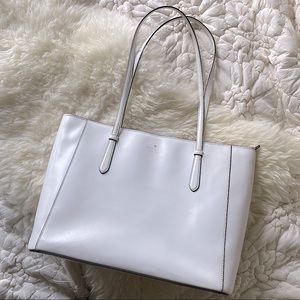 Kate Spade White Leather Large Purse/Tote
